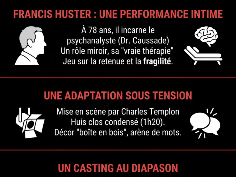 Infografica: Francis Huster : le nouveau visage d'&laquo; En Th&eacute;rapie &raquo; au th&eacute;&acirc;tre