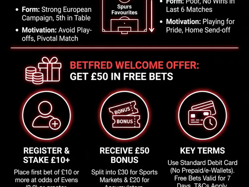 Infografica: Frankfurt vs Tottenham: Champions League Preview & &pound;50 Betfred Free Bet Offer