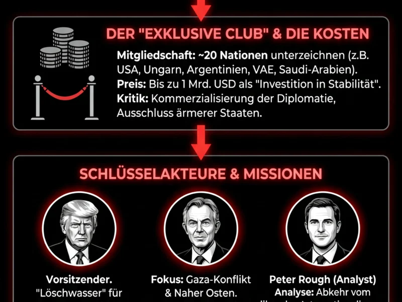 Infografica: Friedensrat in Davos: Trumps Angriff auf die UN-Ordnung?
