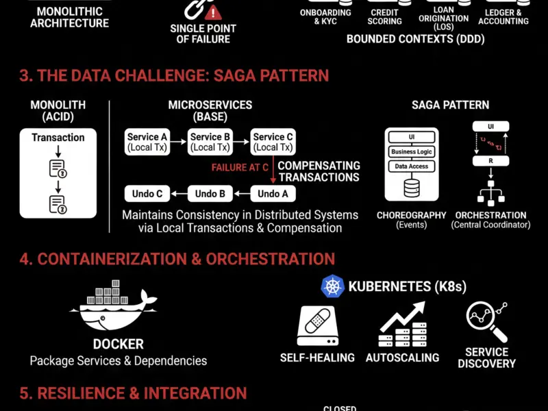 Infografica: From Monolith to Microservices: Migration Guide for the Credit Industry