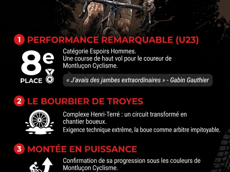 Infografica: Gabin Gauthier aux France de Troyes : &laquo; Des jambes extraordinaires &raquo;