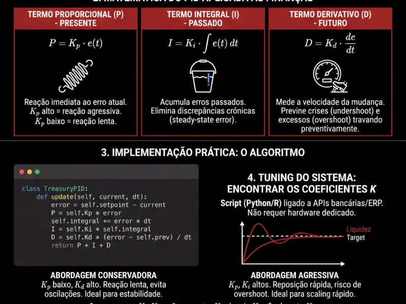Infografica: Gest&atilde;o de Tesouraria Empresarial com Controladores PID: Guia T&eacute;cnico