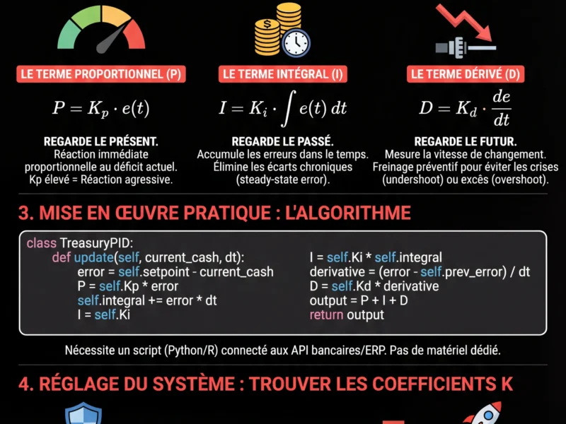 Infografica: Gestion de la Tr&eacute;sorerie d'Entreprise avec Contr&ocirc;leurs PID : Guide Technique