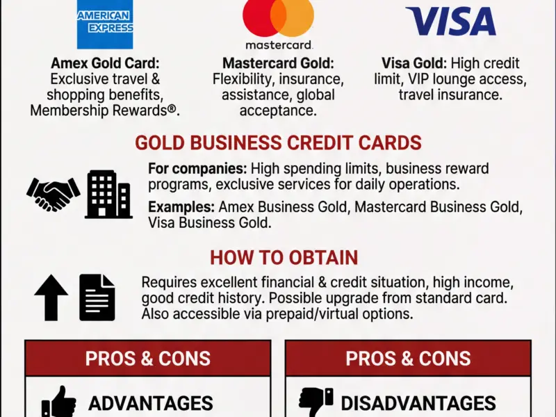 Infografica: Gold Credit Card: Is It Worth It? Discover Pros and Cons