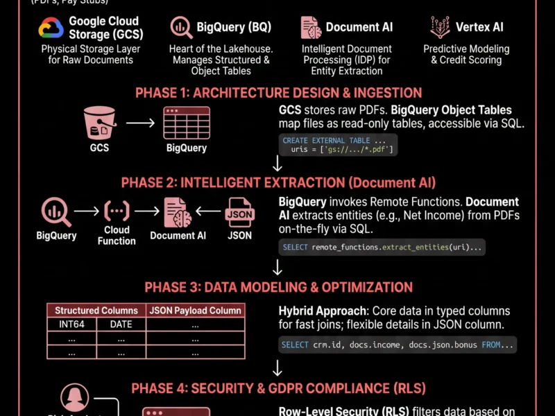 Infografica: Google Cloud Data Lakehouse: Architecture for Hybrid Data
