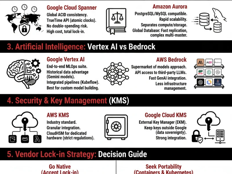 Infografica: Google Cloud vs AWS: Strategic Guide for Fintech Infrastructure (2026)