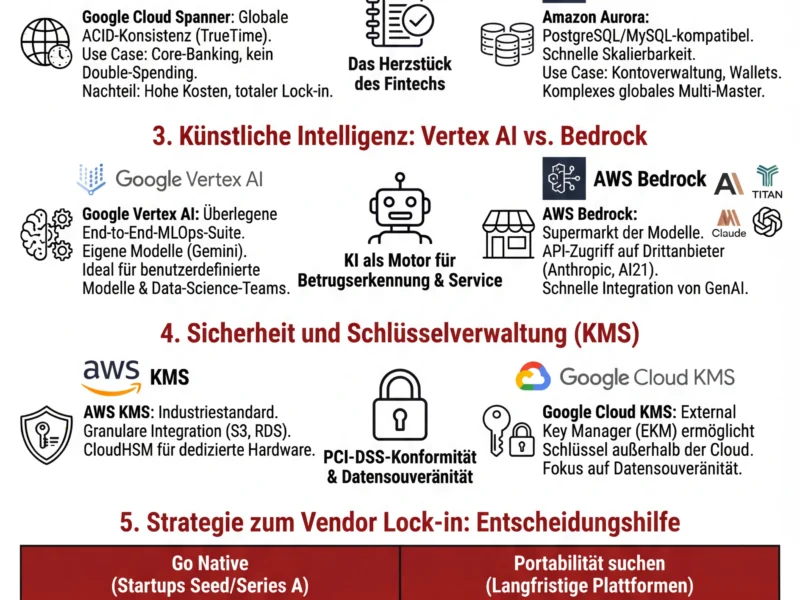 Infografica: Google Cloud vs. AWS: Strategischer Leitfaden f&uuml;r die Fintech-Infrastruktur (2026)