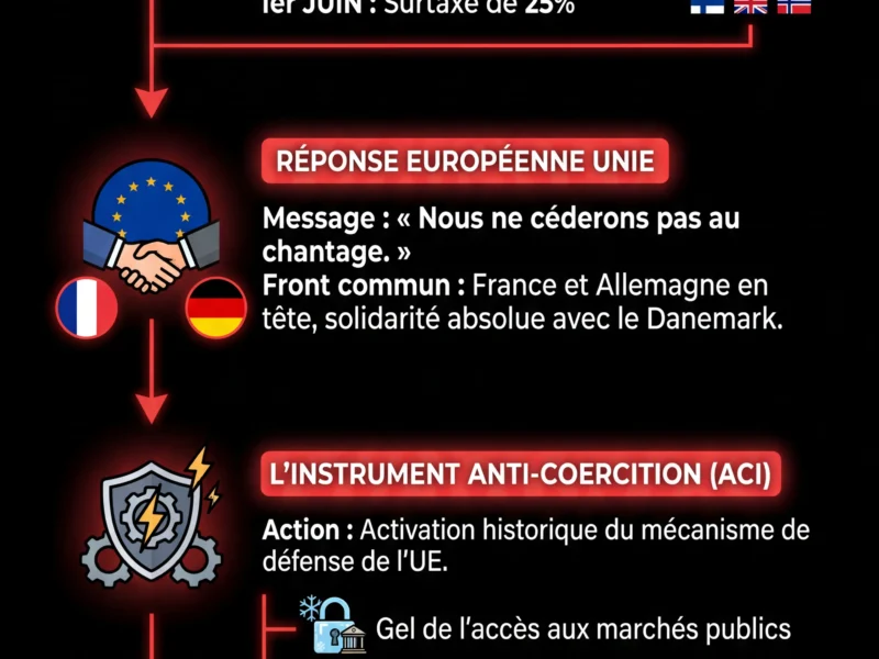 Infografica: Groenland : L'UE active sa &laquo; riposte &raquo; face au chantage de Trump