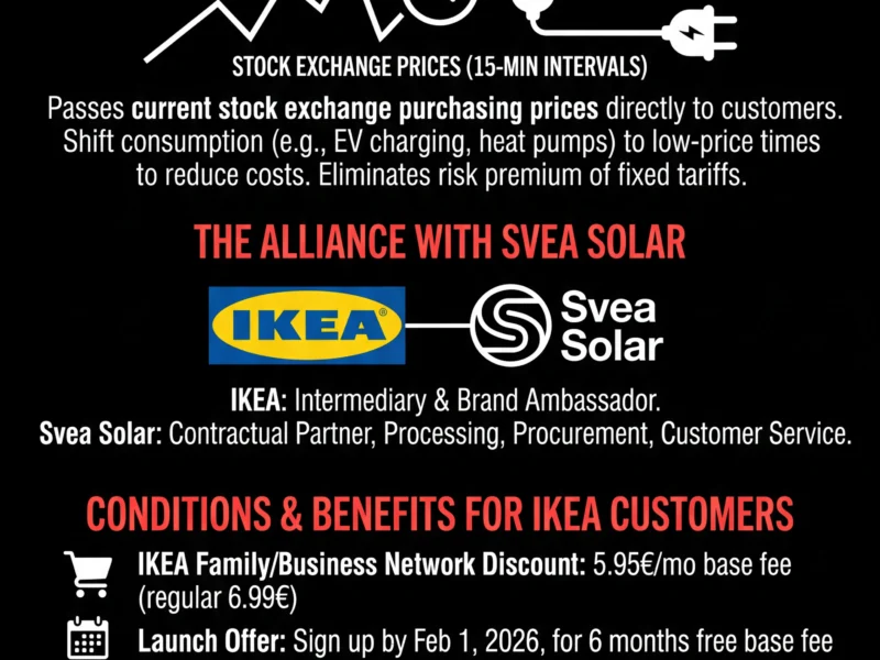 Infografica: IKEA Challenges Power Companies: Dynamic Tariff &ldquo;Svea Strom&rdquo; Launches