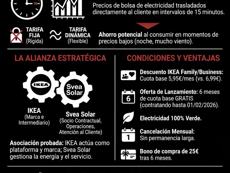 Infografica: IKEA desaf&iacute;a a las el&eacute;ctricas: Lanza la tarifa din&aacute;mica &laquo;Svea Strom&raquo;