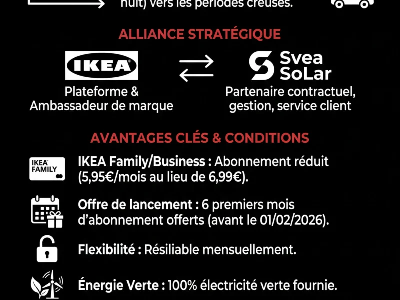 Infografica: IKEA s'attaque aux g&eacute;ants de l'&eacute;nergie : lancement du tarif dynamique &laquo; Svea Strom &raquo;