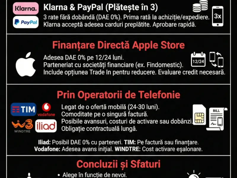 Infografica: iPhone &icirc;n Rate: Ghid Complet Fără Stres