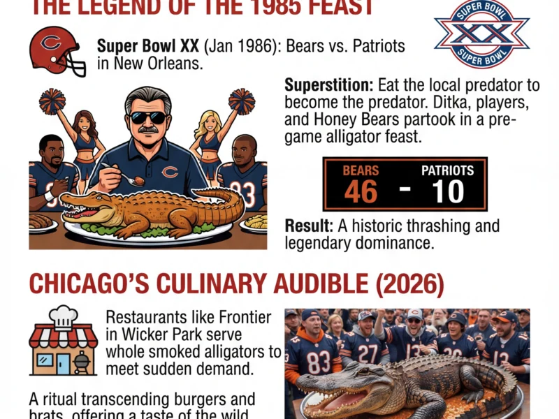 Infografica: Is Eating Alligator The Key To The Bears&rsquo; Success? Ditka Thought So