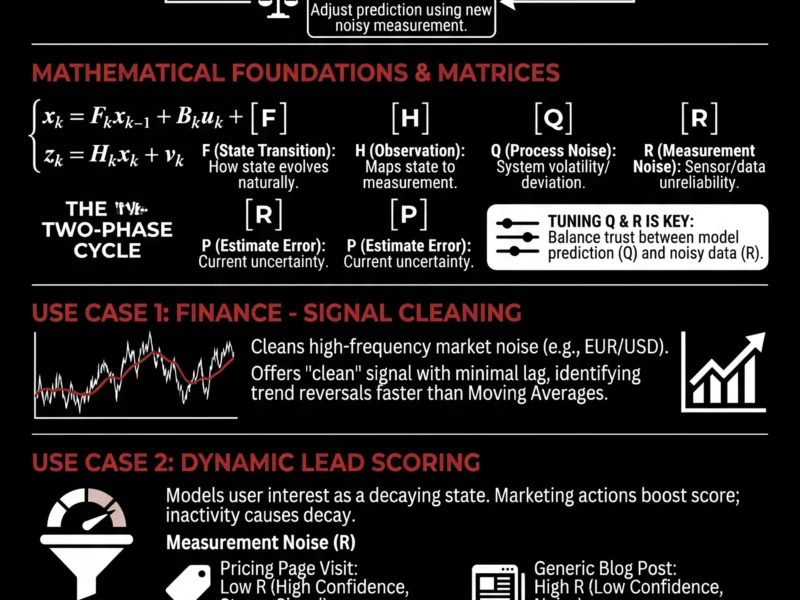 Infografica: Kalman Filter: Technical Guide for Finance and Lead Scoring