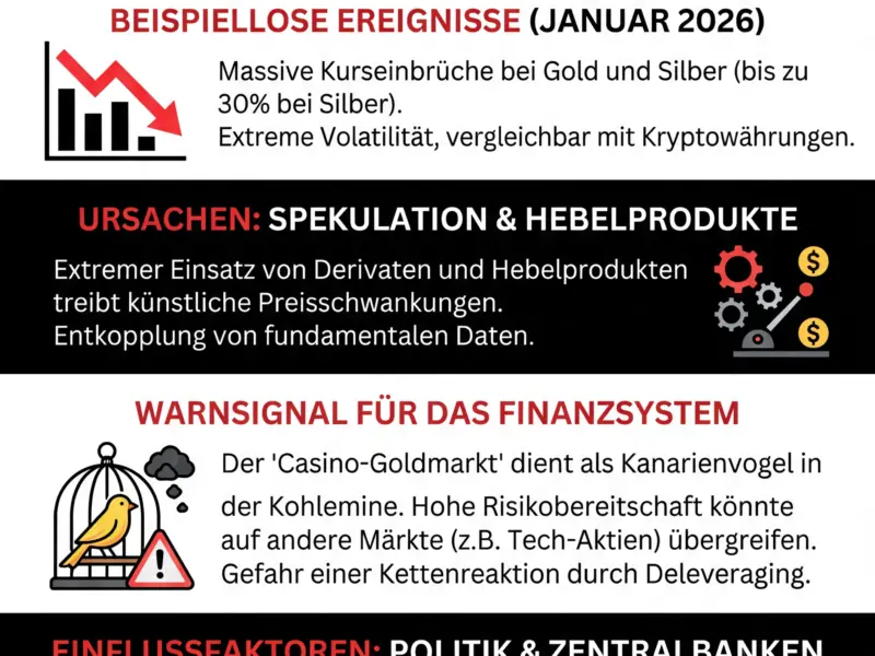 Infografica: Kommentar: Goldmarkt im Casino-Modus &ndash; Warnung vor Finanzrisiken