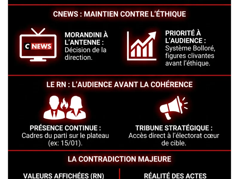 Infografica: Le RN maintient sa pr&eacute;sence chez Morandini malgr&eacute; sa condamnation d&eacute;finitive