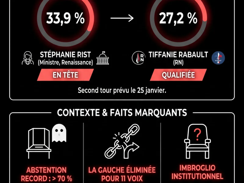 Infografica: L&eacute;gislative partielle dans le Loiret : St&eacute;phanie Rist en t&ecirc;te, un duel face au RN se profile