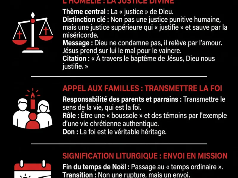 Infografica: L&eacute;on XIV : &laquo; &Agrave; travers le bapt&ecirc;me de J&eacute;sus, Dieu nous justifie &raquo;