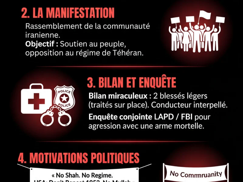 Infografica: Los Angeles : Un camion U-Haul fonce dans une manifestation