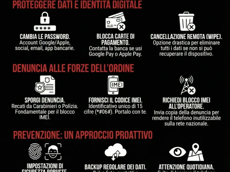Infografica: Lost or Stolen Smartphone? The Guide to Acting Immediately