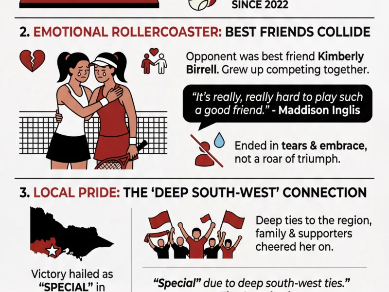 Infografica: Maddison Inglis Claims Emotional Australian Open Win in 'Special' All-Aussie Epic