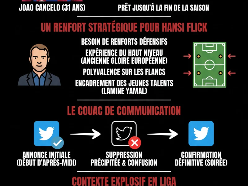 Infografica: Mercato : Joao Cancelo fait son grand retour au FC Barcelone