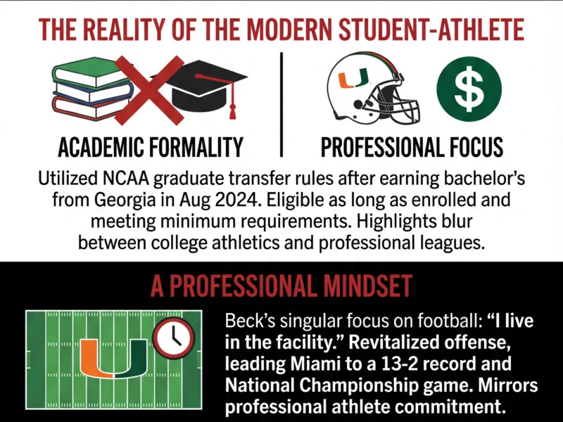 Infografica: Miami's Carson Beck Sparks Frenzy With Stunning Admission About Classes