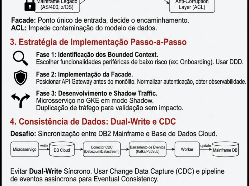 Infografica: Migra&ccedil;&atilde;o de Legado para Microsservi&ccedil;os: Guia do Padr&atilde;o Strangler Fig na Banca