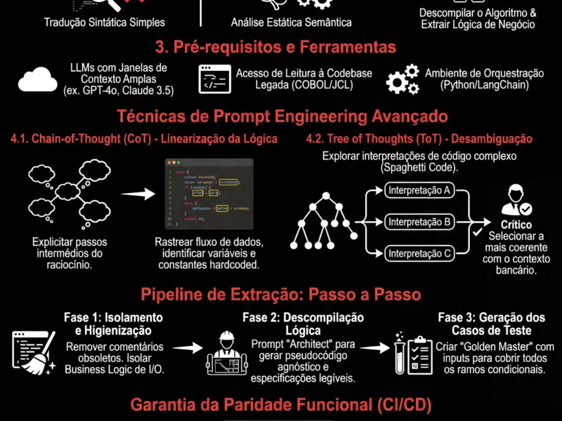 Infografica: Migra&ccedil;&atilde;o de Sistemas Legados: Guia de Prompt Engineering Avan&ccedil;ado