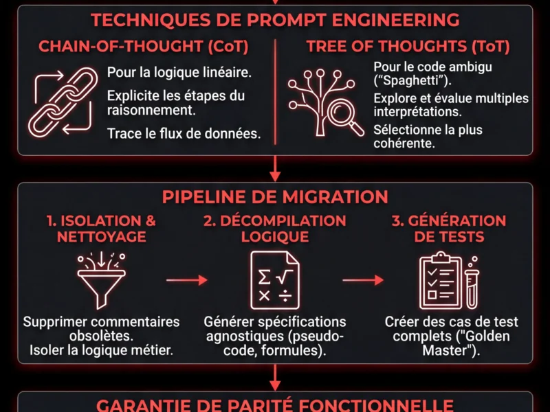 Infografica: Migration des Syst&egrave;mes Legacy : Guide du Prompt Engineering Avanc&eacute;