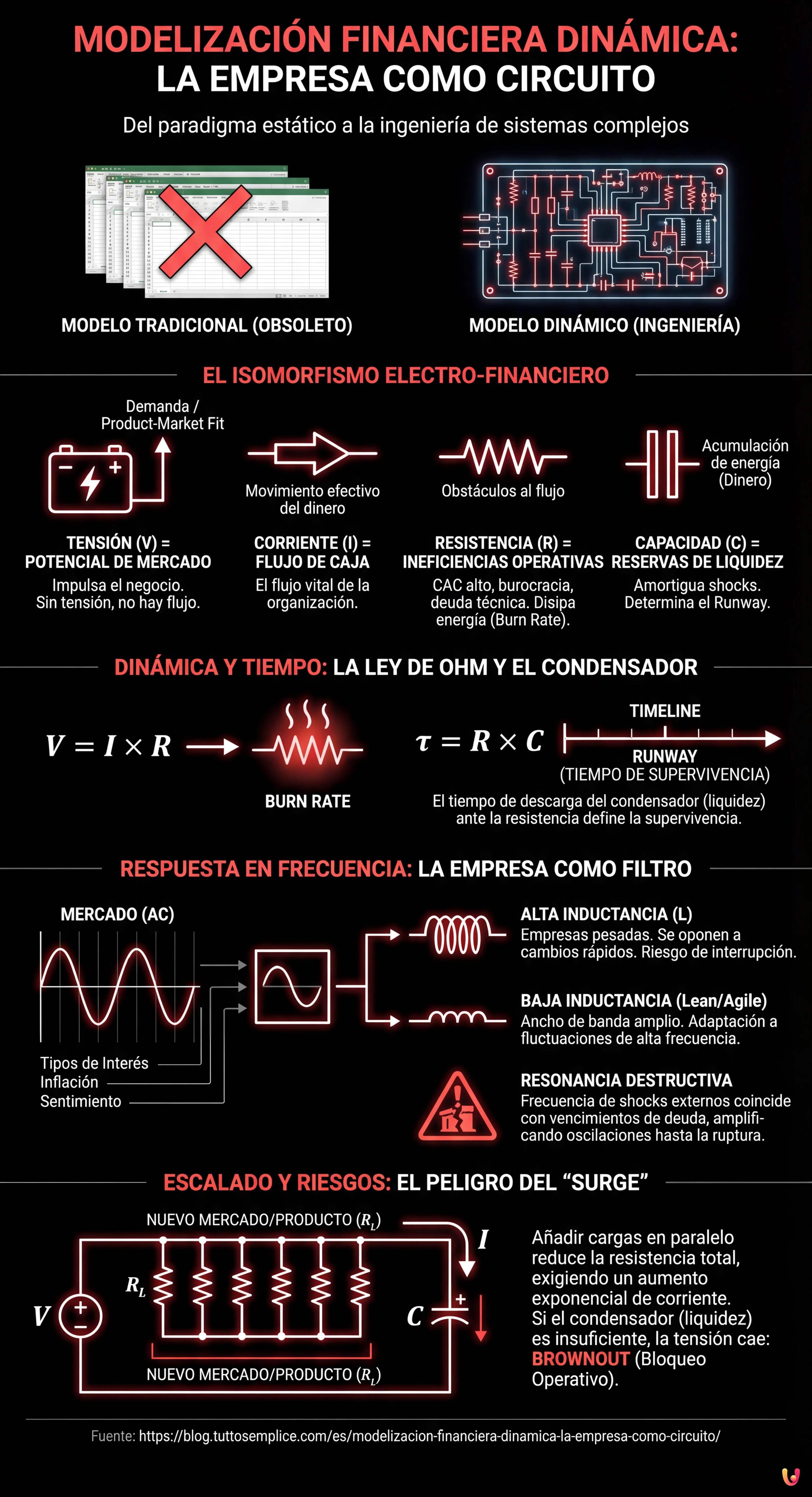 Modelización Financiera Dinámica: La Empresa como Circuito - Infografía resumen