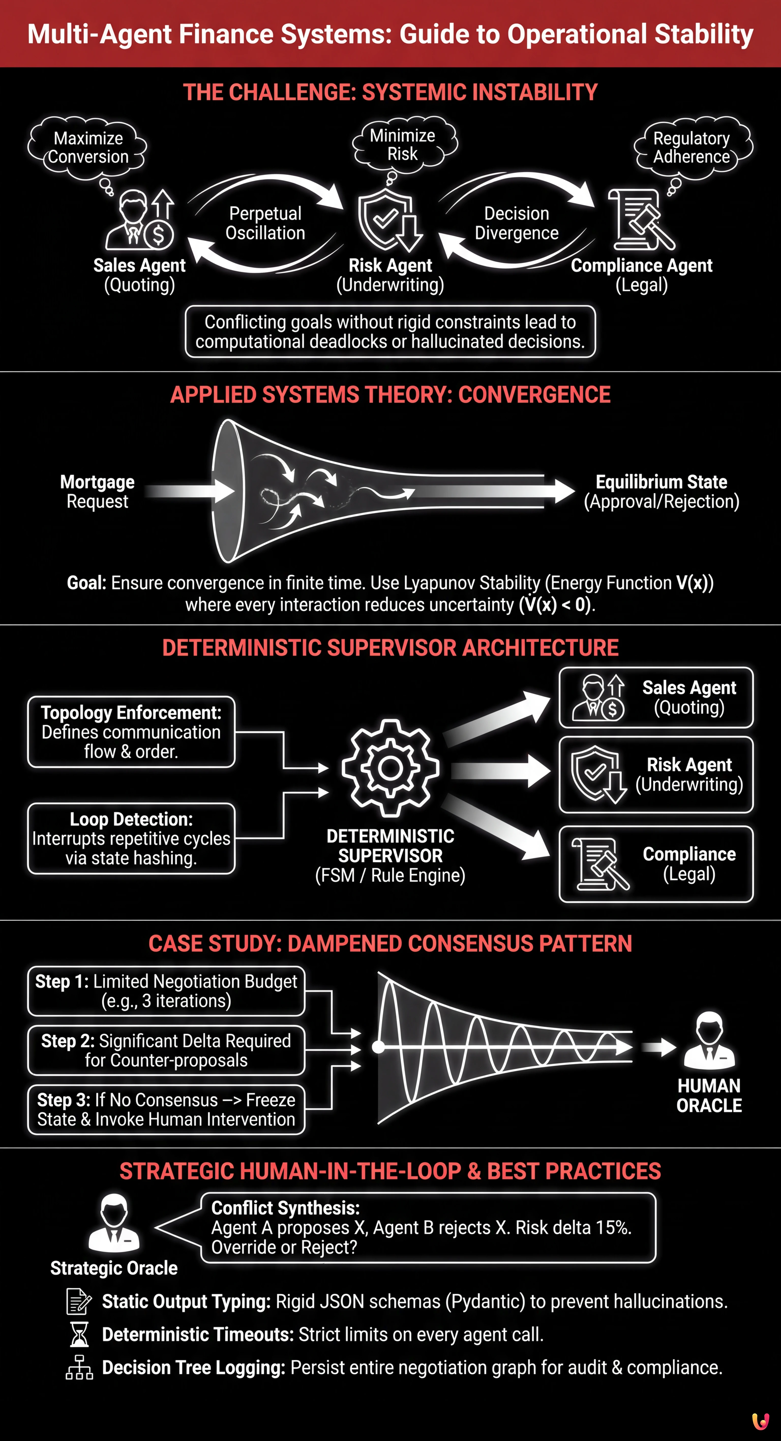 Multi-Agent Finance Systems: Guide to Operational Stability - Summary Infographic
