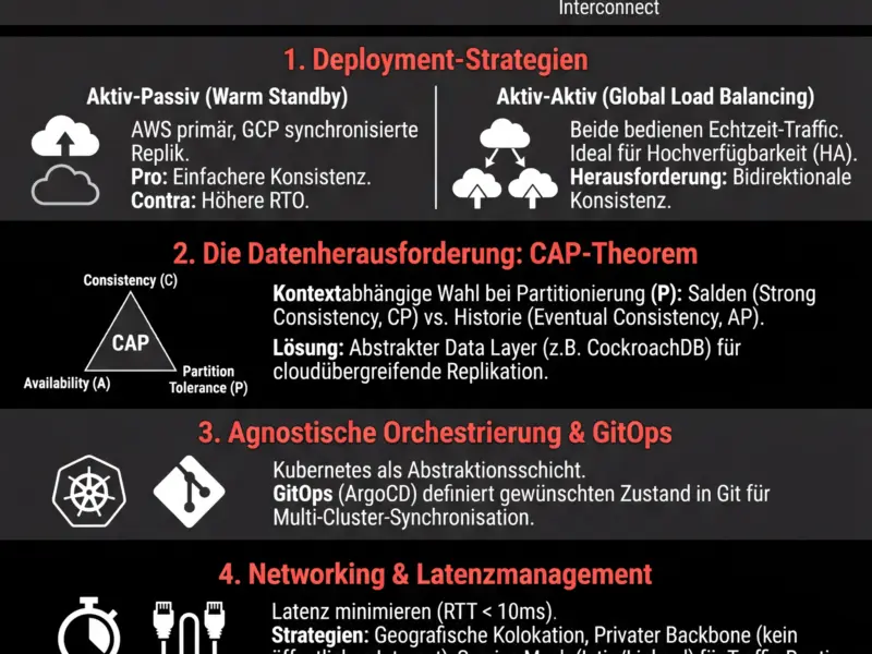 Infografica: Multi-Cloud-Bankenarchitektur: Technischer Leitfaden f&uuml;r AWS und GCP (2026)