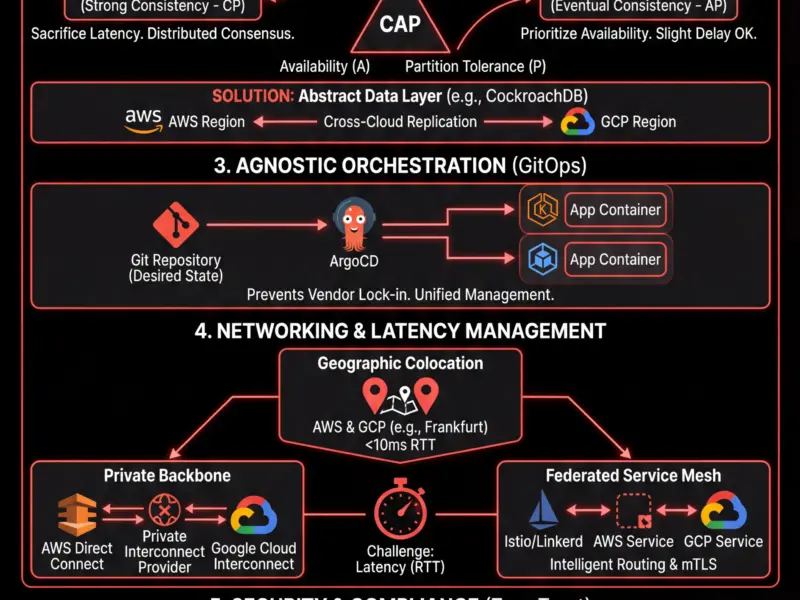 Infografica: Multi-Cloud Banking Architecture: AWS and GCP Technical Guide (2026)