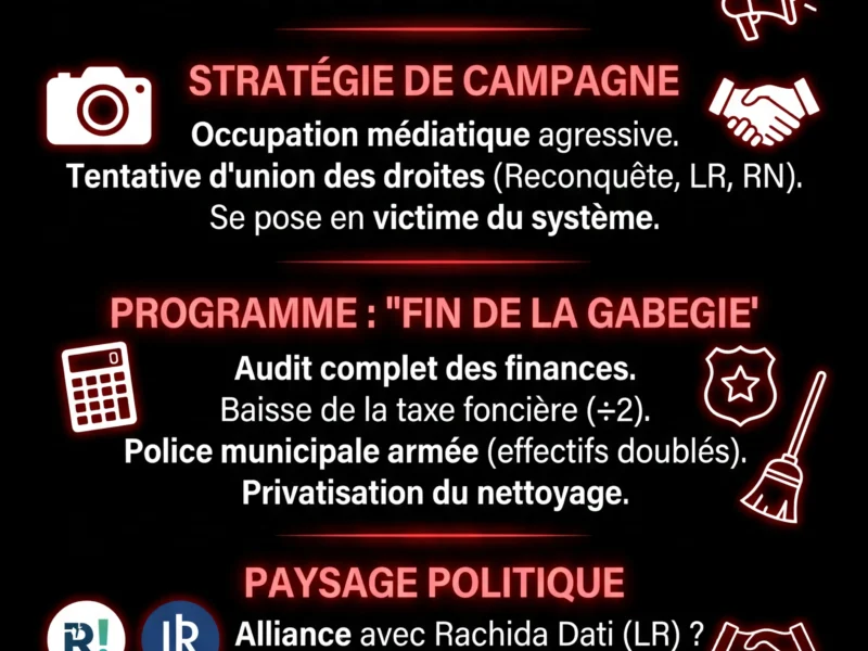 Infografica: Municipales 2026 : Sarah Knafo lance sa campagne par un clash avec Benjamin Duhamel