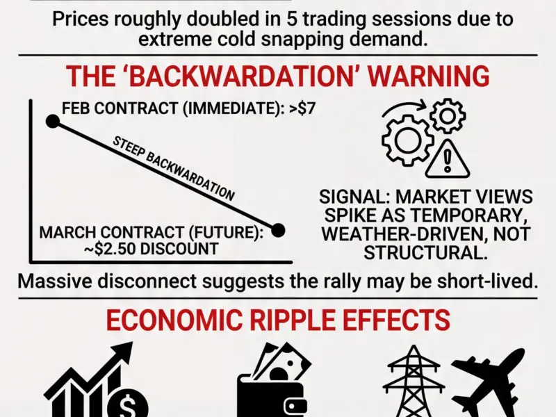 Infografica: Natural Gas Prices Double in 5 Days: Why a Sharp Collapse May Loom