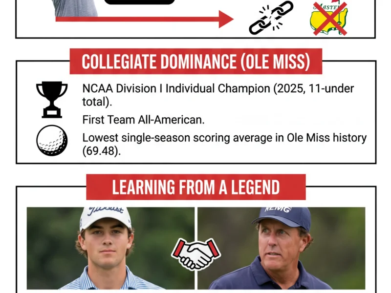 Infografica: NCAA Champ Michael La Sasso Joins Phil Mickelson's LIV Golf Team