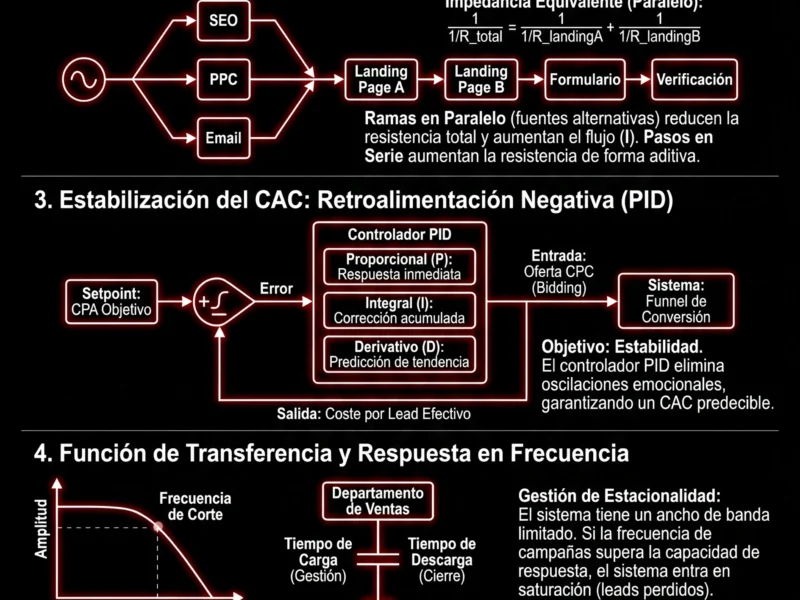Infografica: Optimizaci&oacute;n del Funnel de Conversi&oacute;n: Teor&iacute;a de Sistemas y Modelos de Circuitos