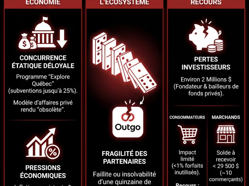 Infografica: Outgo : la plateforme qu&eacute;b&eacute;coise d&eacute;clare faillite apr&egrave;s une d&eacute;cennie d'activit&eacute;s