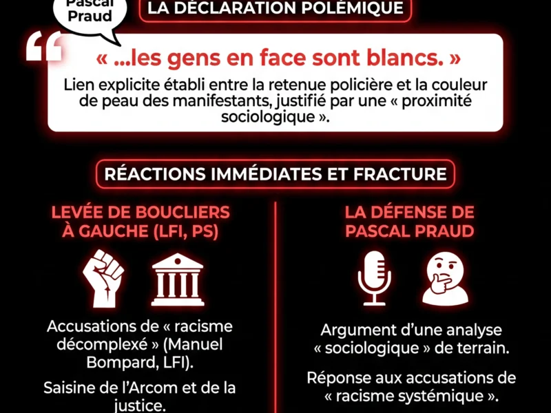 Infografica: Pascal Praud et les agriculteurs &laquo; blancs &raquo; : contexte et r&eacute;actions d'une pol&eacute;mique nationale