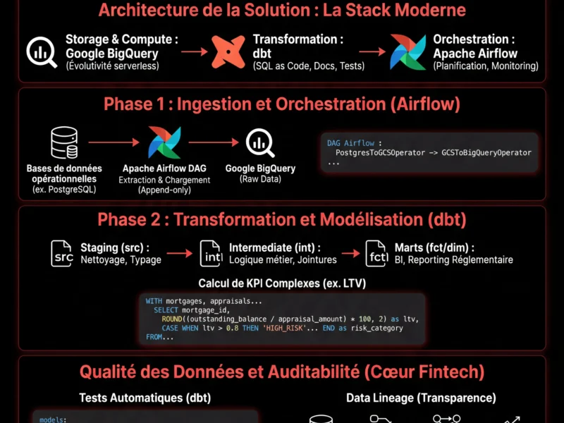 Infografica: Pipeline ETL vs ELT dans la Fintech : Guide Complet sur BigQuery et dbt