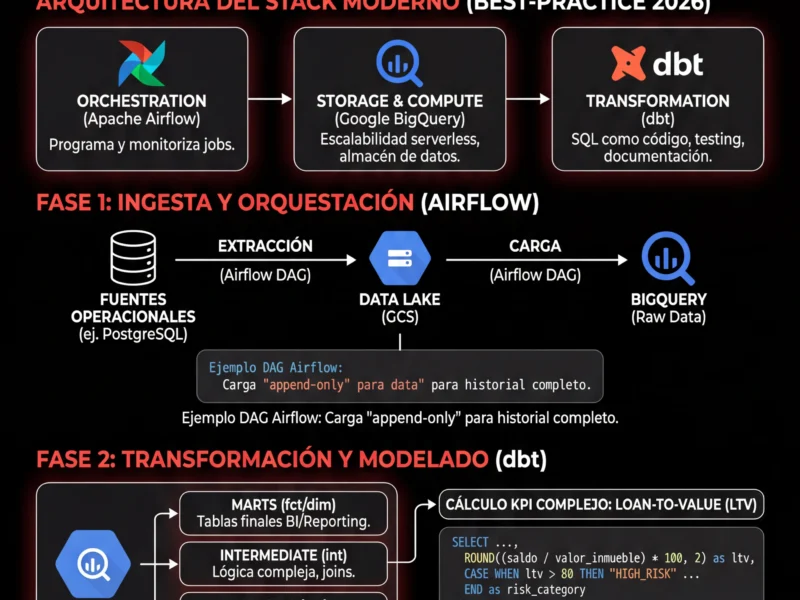 Infografica: Pipeline ETL vs ELT en Fintech: Gu&iacute;a Completa sobre BigQuery y dbt