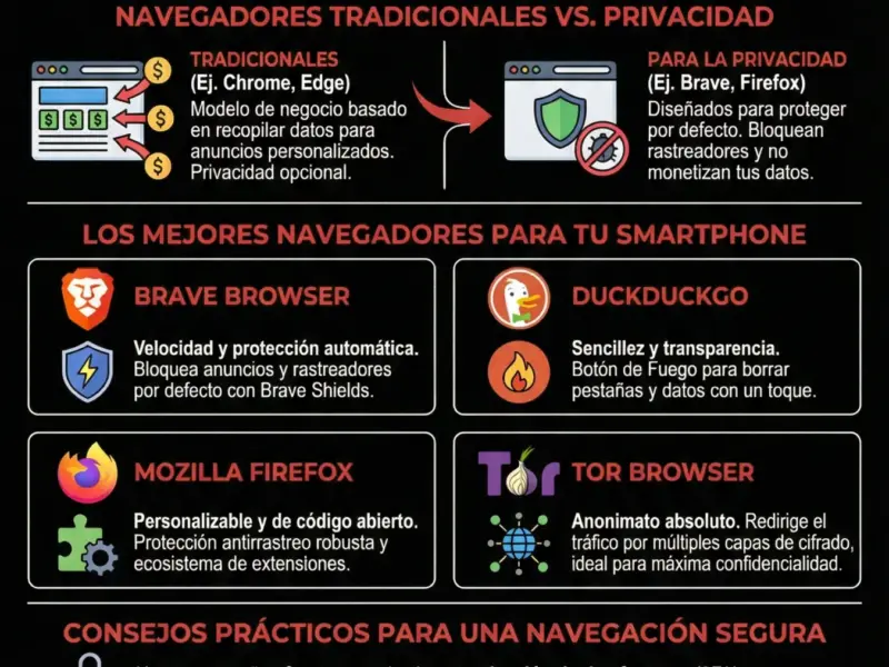 Infografica: Privacidad en el navegador: Navega seguro y an&oacute;nimo en tu smartphone
