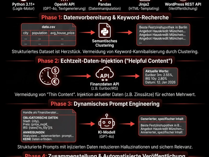 Infografica: Programmatic SEO mit Python und KI: Der ultimative technische Leitfaden 2026