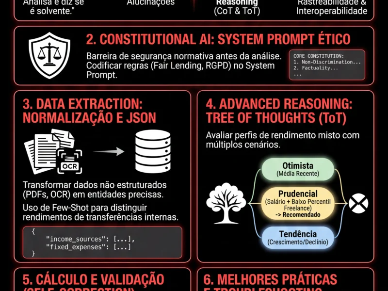 Infografica: Prompt Engineering de Cr&eacute;dito: Guia Avan&ccedil;ado para a An&aacute;lise de Risco (2026)
