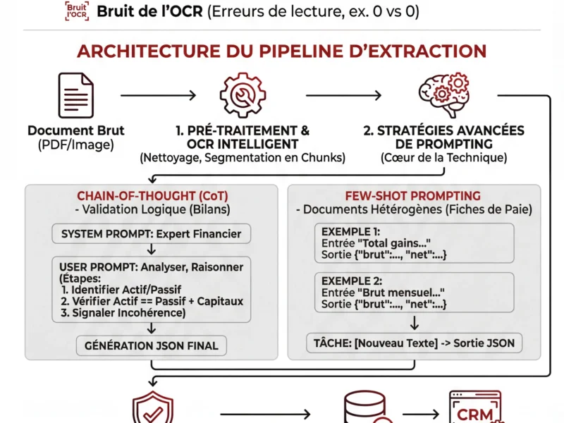 Infografica: Prompt Engineering Financier : Guide Technique pour l'Extraction de Donn&eacute;es
