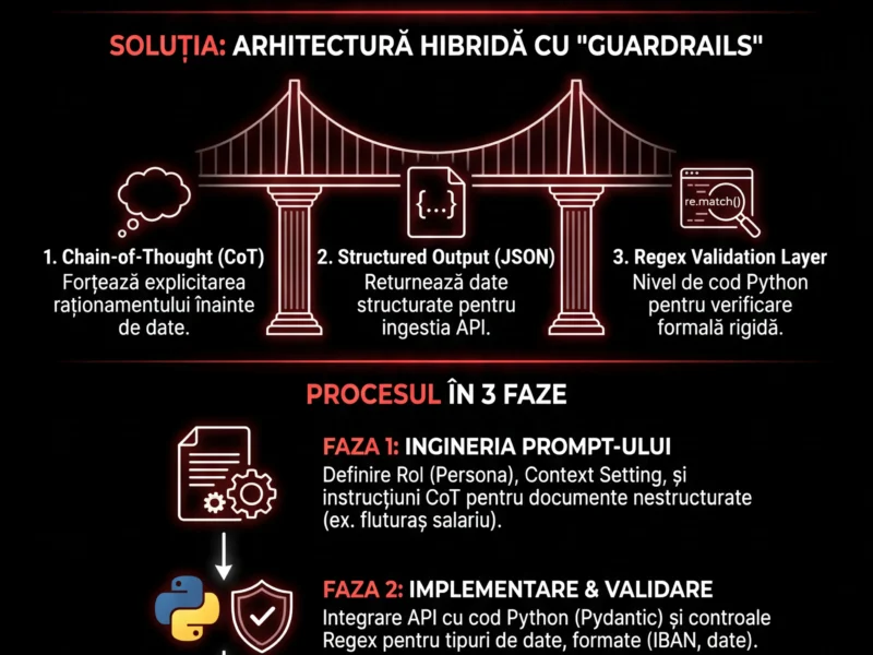 Infografica: Prompt Engineering &icirc;n Finanțe: Validarea Datelor cu LLM și Regex