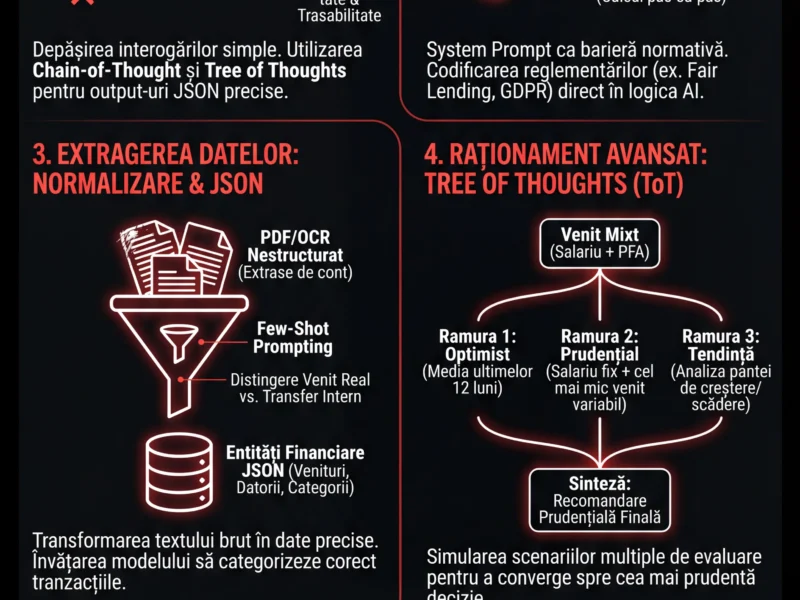 Infografica: Prompt Engineering pentru Creditare: Ghid Avansat pentru Analiza Riscului (2026)
