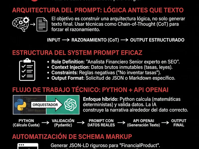 Infografica: Prompt Engineering SEO: Gu&iacute;a T&eacute;cnica YMYL y Automatizaci&oacute;n