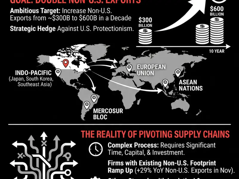 Infografica: Race to Export Beyond U.S. Picks Up as Tariff Squeeze Grips Canada